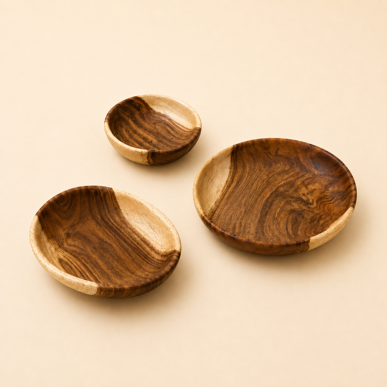 Premium Natural Wooden Plates