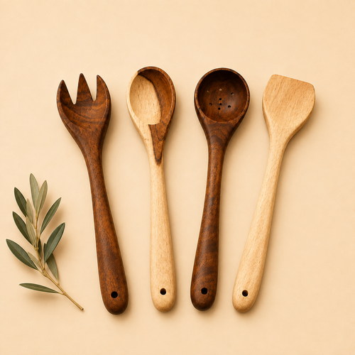 4 PCs Natural wooden Kitchen Utensils