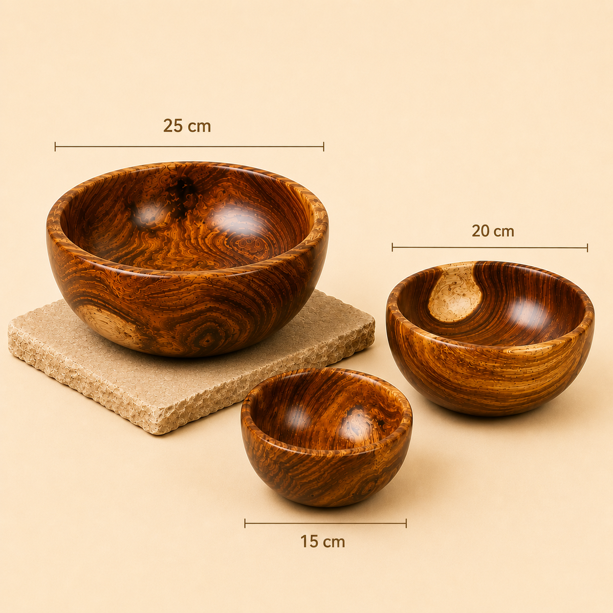 Premium Natural Wooden Bowls