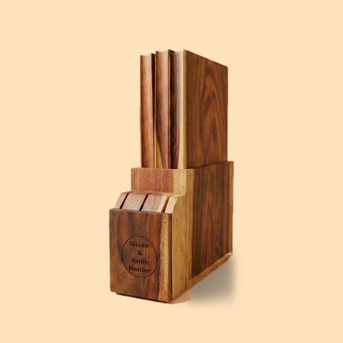 Book Cutting Board & Knife Holder